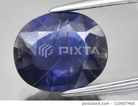 natural blue kyanite gem on the background natural blue kyanite gem on the background 110687468