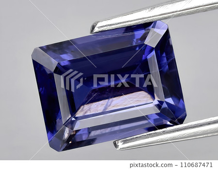 natural blue kyanite gem on the background natural blue kyanite gem on the background 110687471