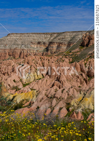 Spring view of Rose Valley in Cappadocia located in Chavusin village, Nevsehir district, Turkey Spring view of Rose Valley in Cappadocia located in Chavusin village, Nevsehir district, Turkey 110687825