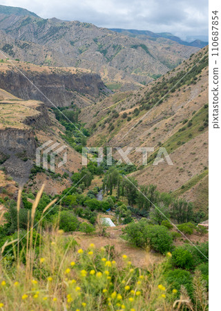 Gorge in the mountains of Armenia, spring landscape Gorge in the mountains of Armenia, spring landscape 110687854