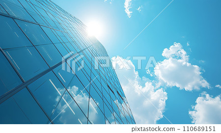 sky reflected on buildings sky reflected on buildings 110689151
