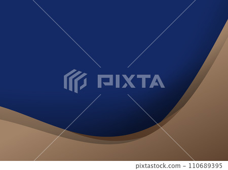 金色波浪藍色背景 110689395