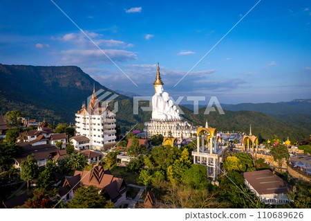 Aerial view of Wat Phra That Pha Sorn Kaew temple in Phetchabun, Thailand 110689626