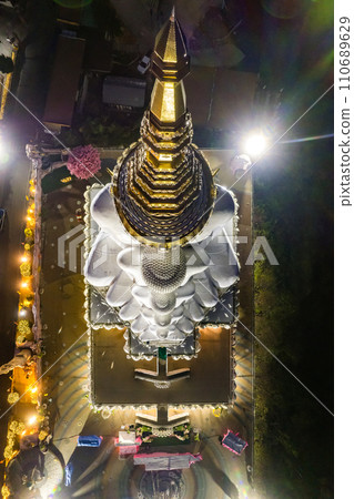 Aerial view of Wat Phra That Pha Sorn Kaew temple in Phetchabun, Thailand 110689629
