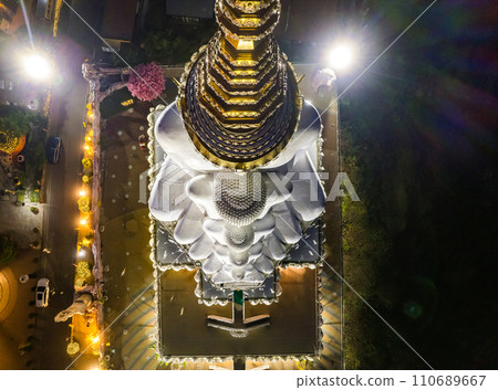 Aerial view of Wat Phra That Pha Sorn Kaew temple in Phetchabun, Thailand 110689667