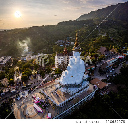 Aerial view of Wat Phra That Pha Sorn Kaew temple in Phetchabun, Thailand 110689678