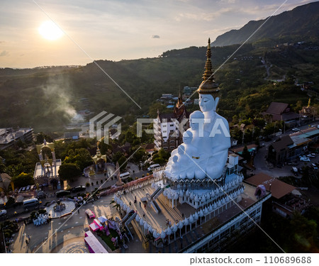 Aerial view of Wat Phra That Pha Sorn Kaew temple in Phetchabun, Thailand 110689688