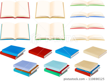 向量書籍各種打開的書堆放的書籍學習學習書店圖書館 110690125