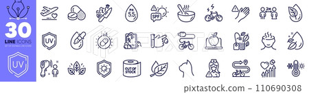 Pets care, Uv protection and Organic tested line icons pack. Stress, Laptop, Prescription drugs web icon. Mint bag, Blood donation, Toilet paper pictogram. Spf protection, E-bike. Vector Pets care, Uv protection and Organic tested line icons pack. Stress, Laptop, Prescription drugs web icon. Mint bag, Blood donation, Toilet paper pictogram. Spf protection, E-bike. Vector 110690308