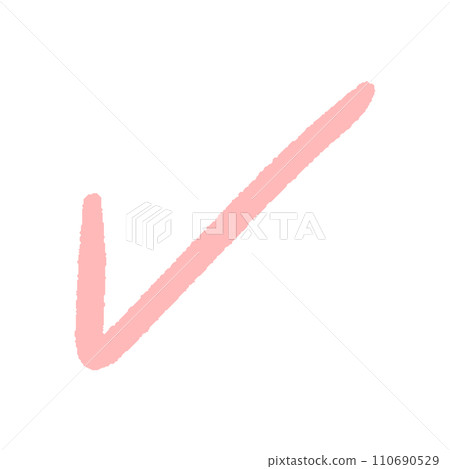粗糙的手寫粉紅色複選標記-簡單的複選標記設計素材 粗糙的手寫粉紅色複選標記-簡單的複選標記設計素材 110690529
