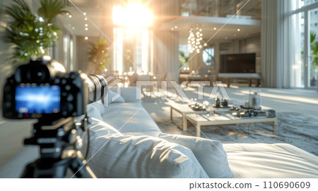 Interview crew camera 110690609