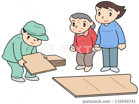 Nursing care products/welfare equipment - installation of joint mats to prevent falls for the elderly 110690742