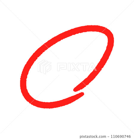 粗糙手寫紅圈-正確答案/標記/重要圖片素材 110690746