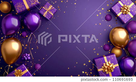 Heart-shaped items are depicted on a rustic wooden background in a romantic style. AI material 110691693