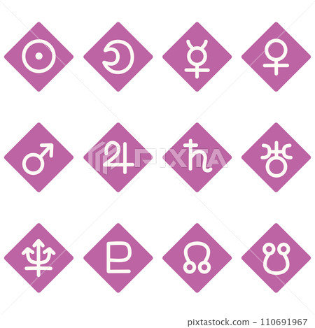 purple planet diamond icon set purple planet diamond icon set 110691967