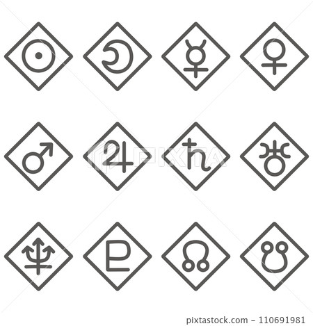 黑色星球鑽石圖示集 110691981