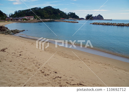 View of Fuse fishing port in Okinoshima town View of Fuse fishing port in Okinoshima town 110692712