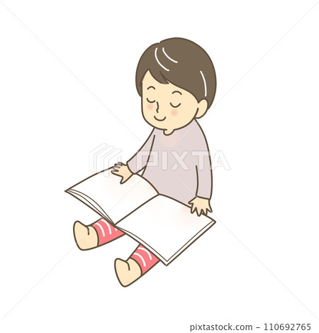 讀圖畫書的男孩 讀圖畫書的男孩 110692765