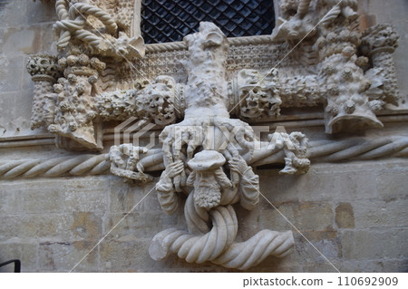 Portugal World Heritage Site Tomar Convent of Christ, Manueline style masterpiece masterpiece large window 110692909