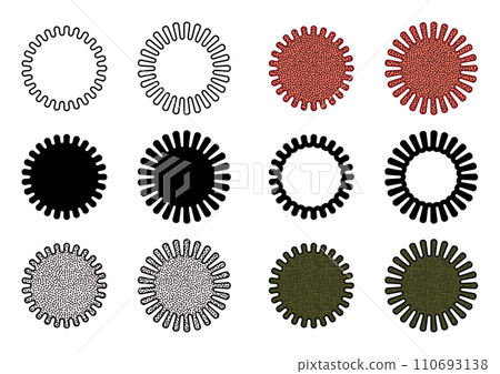 Viruses and pathogens icon set 110693138