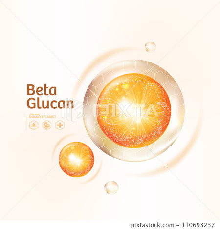 concept of Beta Glucan Serum for Skin Care Cosmetic poster, banner design concept of Beta Glucan Serum for Skin Care Cosmetic poster, banner design 110693237