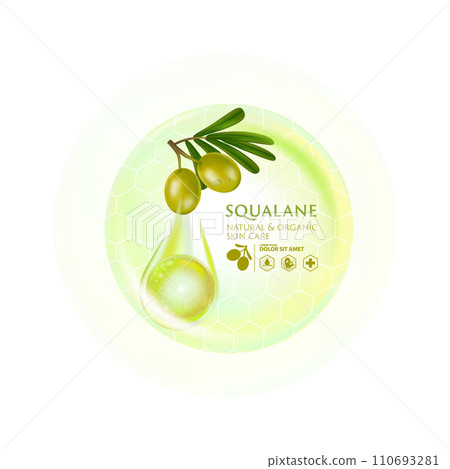 concept of squalane Serum Skin Care Cosmetic poster, banner design concept of squalane Serum Skin Care Cosmetic poster, banner design 110693281