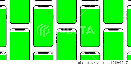 Smartphone illustration. Includes smartphone pattern swatch 110694347