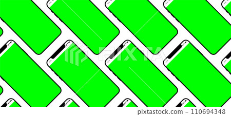 Smartphone illustration. Includes smartphone pattern swatch 110694348