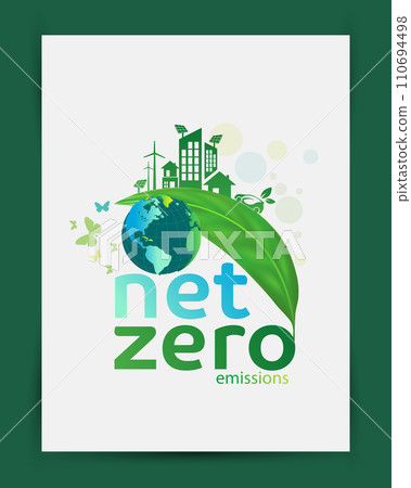 Net zero and carbon neutral concept. 110694498