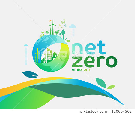 Net zero and carbon neutral concept. 110694502