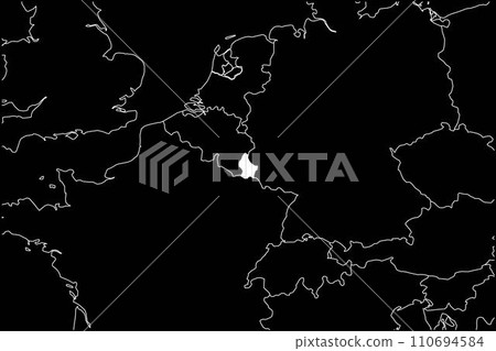 Luxembourg map europe black background 110694584