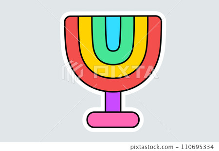 Wine bar Stickers Pack. Colorful fun stickers Wine bar Stickers Pack. Colorful fun stickers 110695334