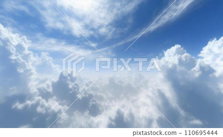 藍天在雲層之上蔓延_02_AI生成影像 110695444