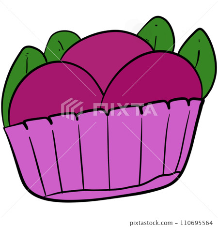 The illustration of a cupcake The illustration of a cupcake 110695564