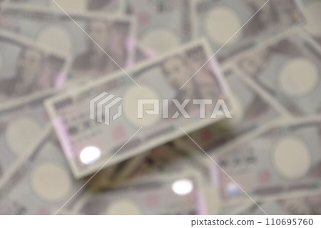 Money image Yukichi Fukuzawa 10,000 yen bill background material blur Money image Yukichi Fukuzawa 10,000 yen bill background material blur 110695760