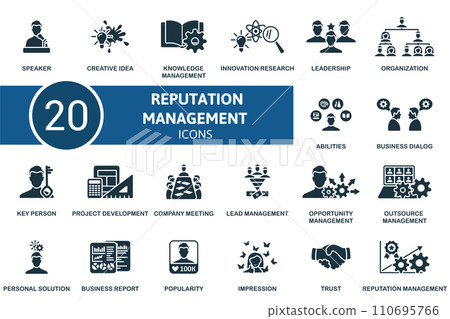 Reputation management icons set. Creative...-插圖素材 [110695766] - PIXTA圖庫