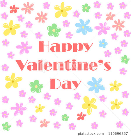 Valentine's day background flat style vector  110696867