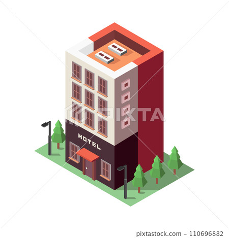 Isometric hotel Isometric hotel 110696882