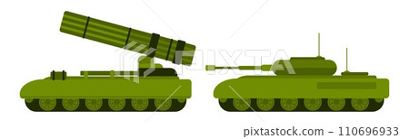 tracked military equipment tank and artillery new 110696933