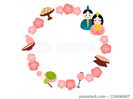 Hinamatsuri 圓形框架圖 110696987