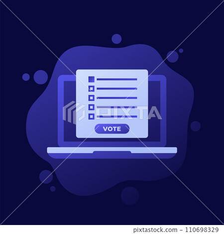 Online voting icon, vector design 110698329