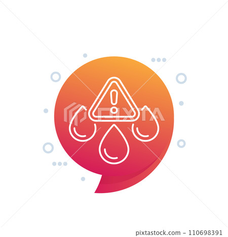 high cholesterol line icon, vector 110698391