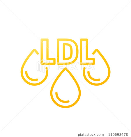LDL cholesterol line icon on white 110698478