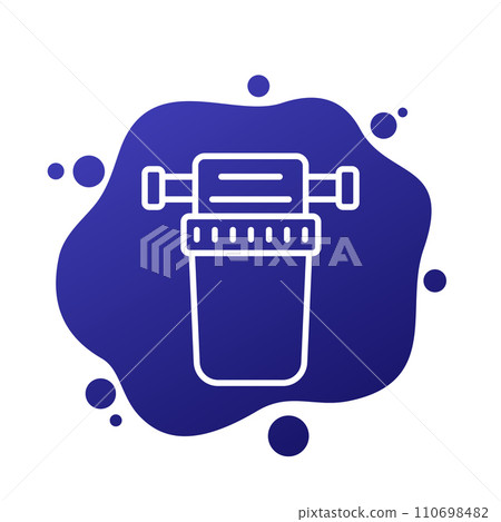 water filter line icon, vector water filter line icon, vector 110698482