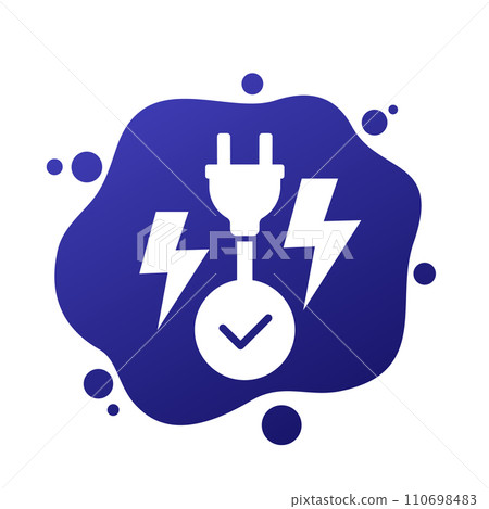 electric plug, electricity vector icon electric plug, electricity vector icon 110698483