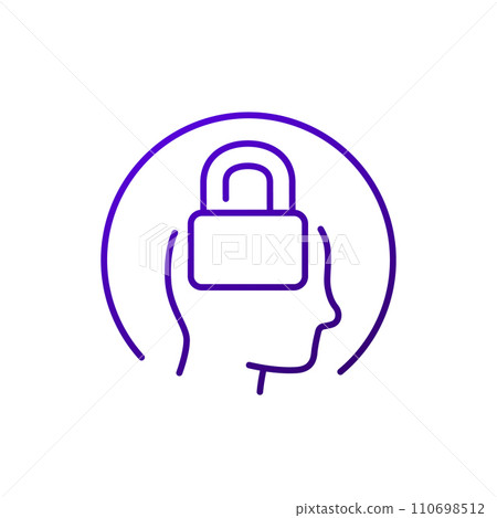 Fixed mindset line icon, vector 110698512