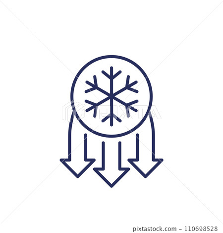 Frost impact line icon on white 110698528
