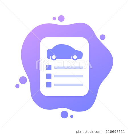 car registration icon, vector design 110698531