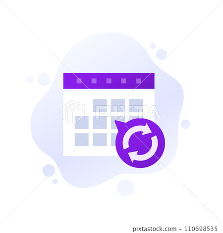 monthly subscription auto-renewal vector icon 110698535