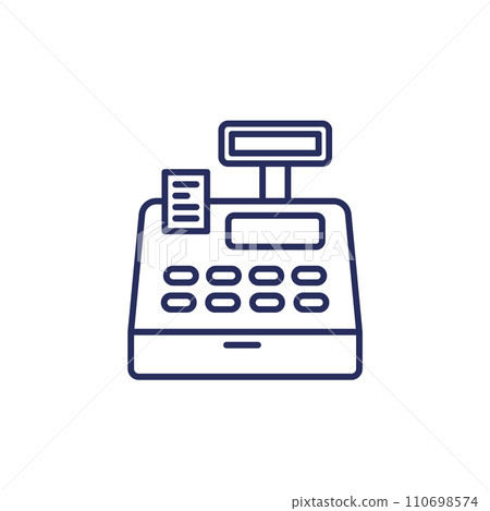 cash register machine line icon 110698574